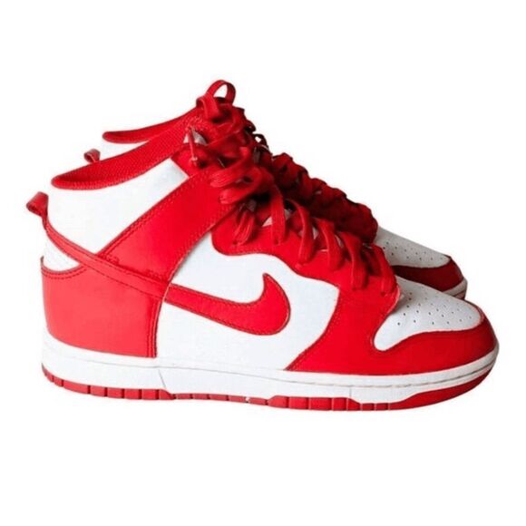 NIKE Dunk High \'Championship Red\' Sneakers Size 8